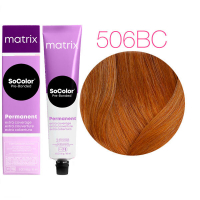 Matrix SoColor Pre-Bonded Extra Coverage - Краска для седых волос 506BC темный блондин коричнево-медный 90 мл