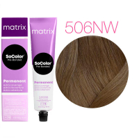 Matrix SoColor Pre-Bonded Extra Coverage - Краска для седых волос 506NW темный блондин натуральный теплый 90 мл