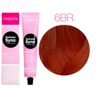 Matrix Color Sync Pre-Bonded - Краска для волос 6BR темный блондин коричнево-красный 90 мл