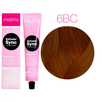 Matrix Color Sync Pre-Bonded - Краска для волос 6BC темный блондин коричнево-медный 90 мл