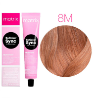 Matrix Color Sync Pre-Bonded - Краска для волос 8M светлый блондин мокка 90 мл