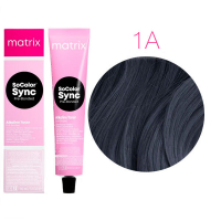 Matrix Color Sync Pre-Bonded - Краска для волос 1A иссиня-черный пепельный 90 мл