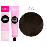Matrix Color Sync Pre-Bonded - Краска для волос 4A шатен пепельный 90 мл