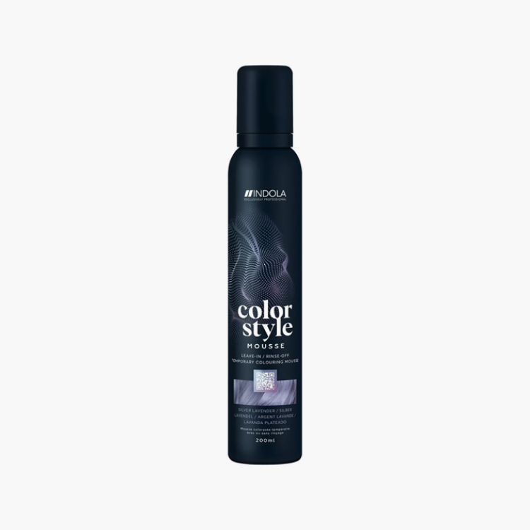 Indola Color Style Mousse Silver Lavendar - Оттеночный мусс для укладки волос Серебряная Лаванда 200 мл 
