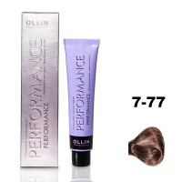 Ollin Performance Permanent Color Cream - Перманентная крем-краска для волос 7/77 русый интенсивно-коричневый 60 мл