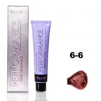 Ollin Performance Permanent Color Cream - Перманентная крем-краска для волос 6/6 темно-русый красный 60 мл