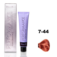 Ollin Performance Permanent Color Cream - Перманентная крем-краска для волос 7/44 русый интенсивно-медный 60 мл
