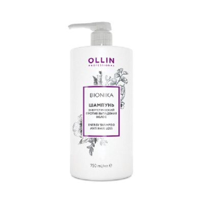 Ollin BioNika Energy Shampoo Anti Hair Loss - Шампунь энергетический против выпадения волос 750 мл