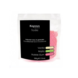 Kapous Depilation Flexible Polimer Wax In Granules Bubble Gum - Полимерный воск в гранулах с ароматом Бабл Гам 500 гр