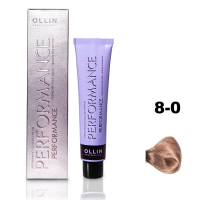 Ollin Performance Permanent Color Cream - Перманентная крем-краска для волос 8/0 светло-русый 60 мл