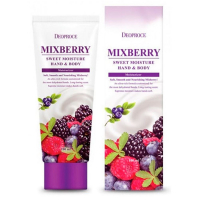 Deoproce Body Moisture Hand and Body Mixberry Sweet - Крем для рук и тела питательный с лесными ягодами 100 мл