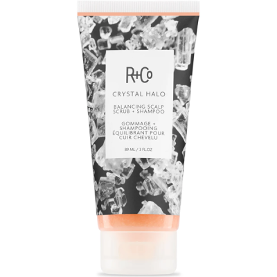 R+Co Crystal Halo Balancing Scalp Scrub + Shampoo - Балансирующий скраб-шампунь для кожи головы "кристалл" 89 мл