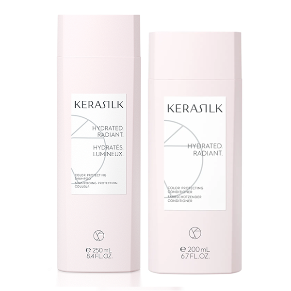 Goldwell Kerasilk Hydrated Radiant Color Protecting Set - Набор для сохранения цвета окрашенных волос (кондиционер 200 мл; шампунь 250 мл)