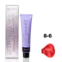 Ollin Performance Permanent Color Cream - Перманентная крем-краска для волос 8/6 светло-русый красный 60 мл
