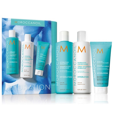 Moroccanoil Hydrating Spring Kit 2025 - Весенний набор для увлажнения волос (шампунь 250 мл+кондиционер 250 мл+маска 75 мл+набор саше гель д/душа и лосьон д/тела 10мл)