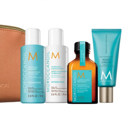 Moroccanoil Hydrating Kit 2024 - Дорожный набор увлажнение (шампунь 70мл+кондиционер 70 мл+масло для волос 25мл+крем для рук 40мл)