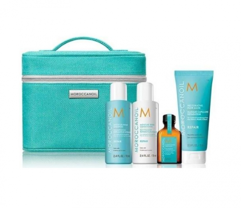 Moroccanoil Mediterranean Escape Repair Kit - Дорожный набор 2022 восстановление (шампунь 70мл, кондиционер 70мл, маска 75мл, масло 25 мл)