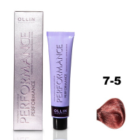 Ollin Performance Permanent Color Cream - Перманентная крем-краска для волос 7/5 русый махагоновый 60 мл