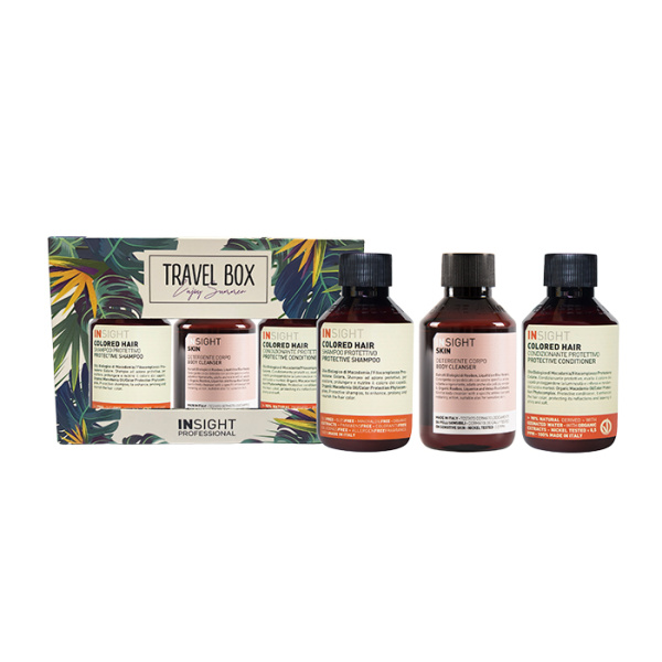 Insight Professional Colored Hair Travel Box - Набор для волос (шампунь 100мл; кондиционер 100мл; гель для тела 100мл)