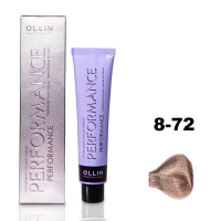 Ollin Performance Permanent Color Cream - Перманентная крем-краска для волос 8/72 светло-русый коричнево-фиолетовый 60 мл
