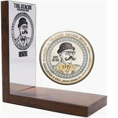 Reuzel «The Stache» Mustache Wax - Мужской набор косметический (воск для усов + фирменный деревянный дисплей с зеркалом)