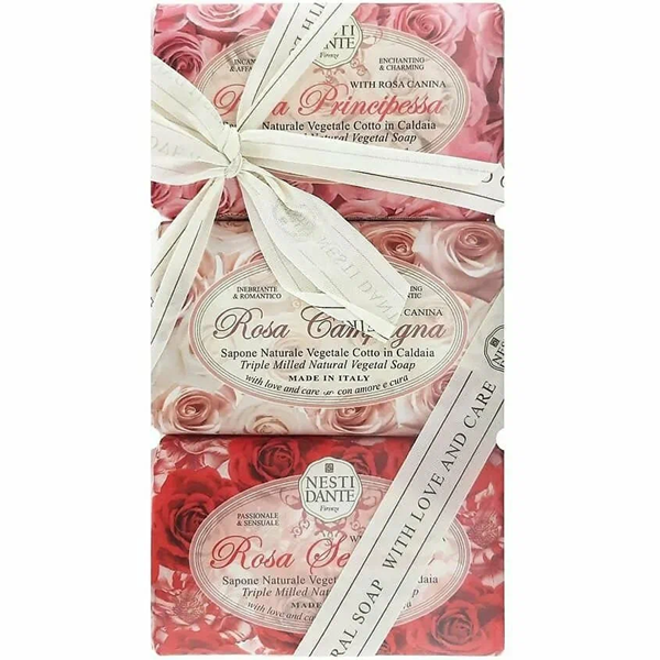 Nesti Dante Le Rose - Набор мыла «роза» 3 шт х 150 гр