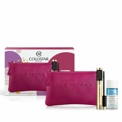 Collistar Make Up Mascara Volume Unico Nero Intenso - Набор (тушь для объёма 13 мл+двухфазное средство для снятия макияжа 35 мл+косметичка)