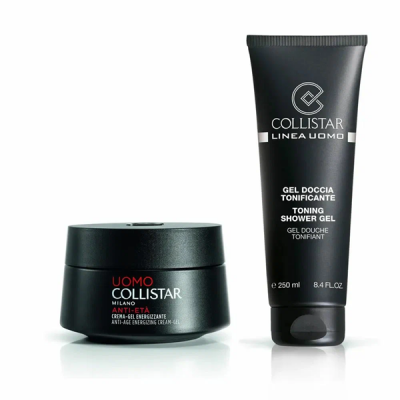 Collistar Linea Uomo - Набор (мужской энергитический крем, против морщин 50 мл+тонизирующий гель для душа 250 мл