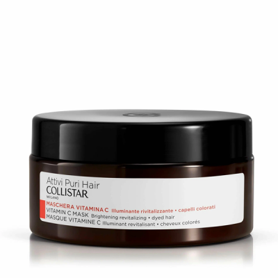 Collistar Attivi Puri Hair Vitamin C Mask Brightening Revitalizing - Маска для волос осветляющая восстанавливающая 200 мл