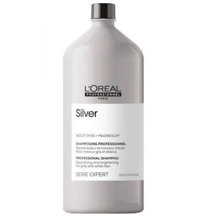 L'Oreal Professionnel Expert Silver - Шампунь для нейтрализации желтизны осветленных и седых волос 1500 мл