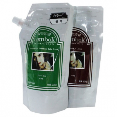 Gain Cosmetic Black Lombok Original Set Light Brown - Система для ламинирования волос (светло-коричневая) 2*500 г