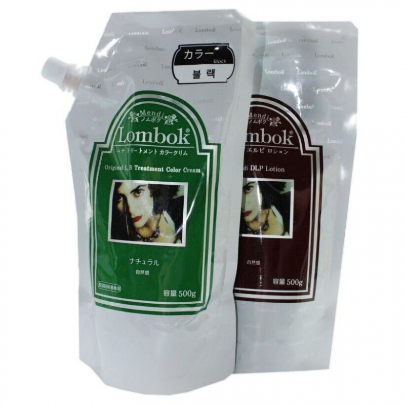 Gain Cosmetic Black Lombok Original Set Light Brown - Система для ламинирования волос (светло-коричневая) 2*500 г