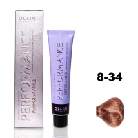 Ollin Performance Permanent Color Cream - Перманентная крем-краска для волос 8/34 светло-русый золотисто-медный 60 мл