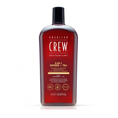 American Crew Energizing Ginger+Tea 3 in 1 – Средство 3 в 1 имбирь и чай (шампунь + кондиционер + гель для душа) 1000 мл