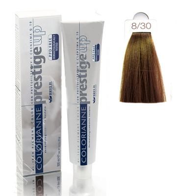 Brelil Крем-краска Colorianne Prestige UP  8/30 Натуральный золотистый светлый блондин