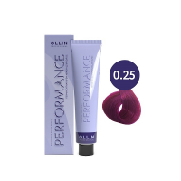 Ollin Performance Permanent Color Cream - Перманентная крем-краска для волос 0/25 фиолетово-махагоновый (розовый) 60 мл