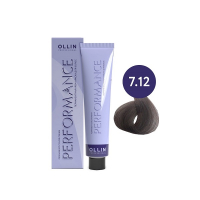 Ollin Performance Permanent Color Cream - Перманентная крем-краска для волос 7/12 русый пепельно-фиолетовый 60 мл