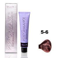 Ollin Performance Permanent Color Cream - Перманентная крем-краска для волос 5/6 светлый шатен красный 60 мл