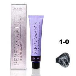 Ollin Performance Permanent Color Cream - Перманентная крем-краска для волос 1/0 иссиня-черный 60 мл
