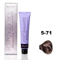 Ollin Performance Permanent Color Cream - Перманентная крем-краска для волос 5/71 светлый шатен коричнево-пепельный 60 мл