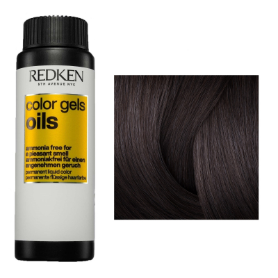 Redken Color Gels Oils - Жидкая стойкая краска для волос без аммиака 4AB 60 мл
