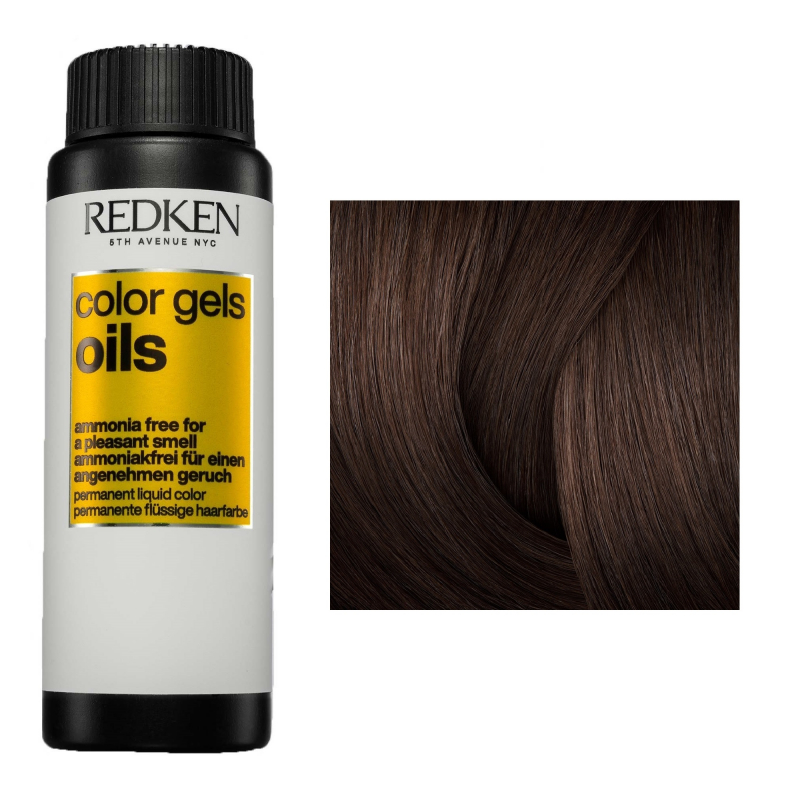 Redken Color Gels Oils - Жидкая стойкая краска для волос без аммиака 4NCH 60 мл