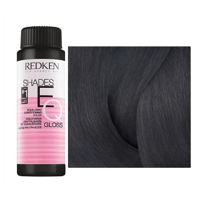 Redken Shades Eq Gloss - Краска-блеск без аммиака для тонирования и ухода 01B иссиня-черный 60 мл 