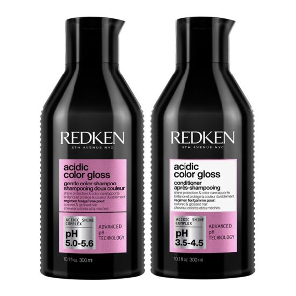 Redken Acidic Color Gloss Set - Набор для защиты цвета и блеска окрашенных волос  (шампунь 300 мл, кондиционер 300 мл)