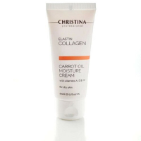 Christina Elastin Collagen Carrot Oil Moisture Cream with Vit A, E and HA - Увлажняющий крем с морковным маслом, коллагеном и эластином для сухой кожи 60 мл
