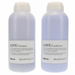 Davines Essential Haircare Love Lovely Smoothing Set - Набор для волос, разглаживающий завиток (шампунь 1000 мл; кондиционер 1000 мл)