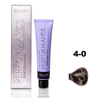 Ollin Performance Permanent Color Cream - Перманентная крем-краска для волос 4/0 шатен 60 мл