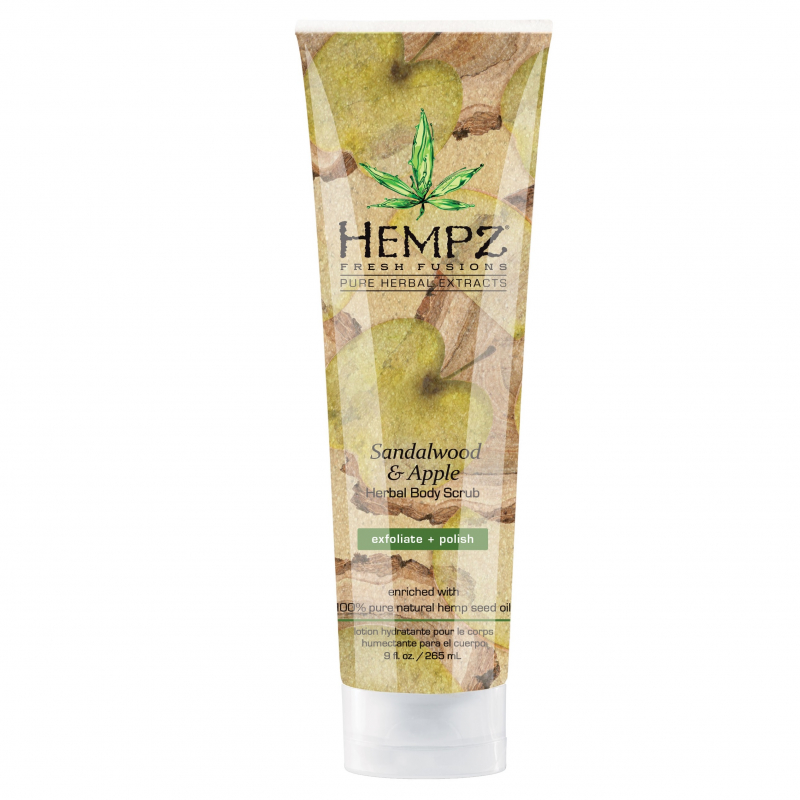 Hempz Sandalwood and Apple Hebal Body Scrub - Скраб для тела сандал и яблоко 265 мл