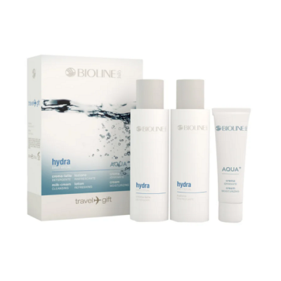 Bioline-JaTo Body Concept Prof Daily Ritual Aqua+ - Дорожный набор для ухода за сухой кожей (крем 30 мл, молочко 99 мл, лосьон 99 мл)