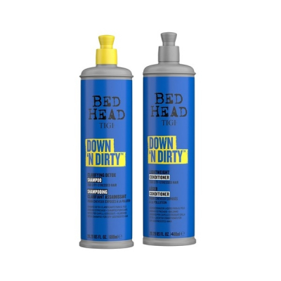 TIGI Bed Head Down N Dirty Lightweight Set - Набор легкий очищающий и восстанавливающий уход для волос(шампунь 600 мл, кондиционер 600 мл)